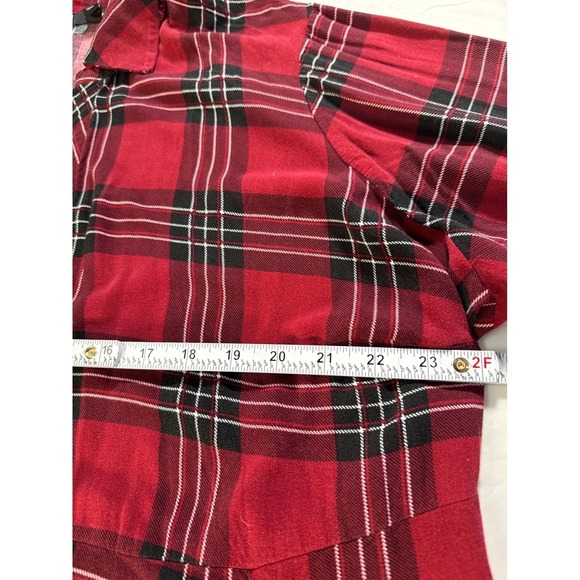 Torrid Women's Red Black Plaid Open Front Duster Robe Size 3X Rayon Loungewear - Picture 7 of 11